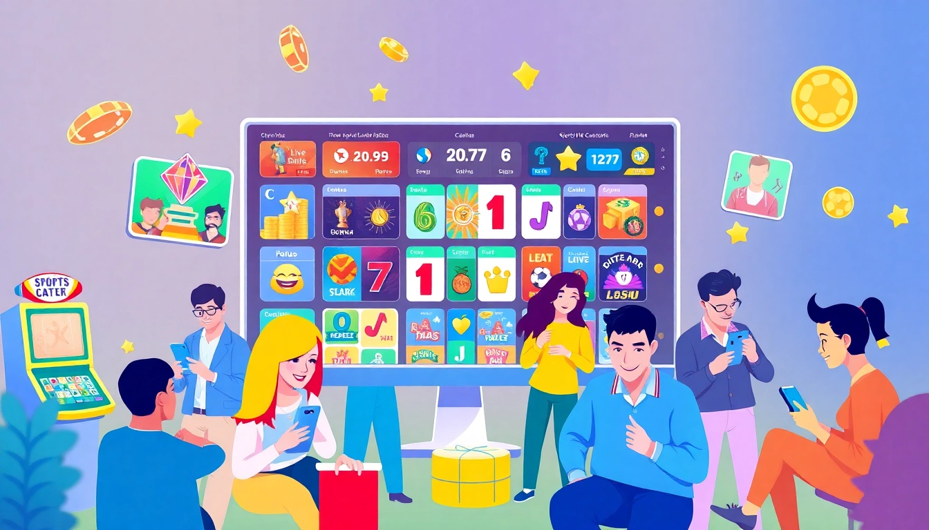 Explore the dynamic gaming experience at https://goal123.work/ with vibrant visuals of sports betting and casino games.