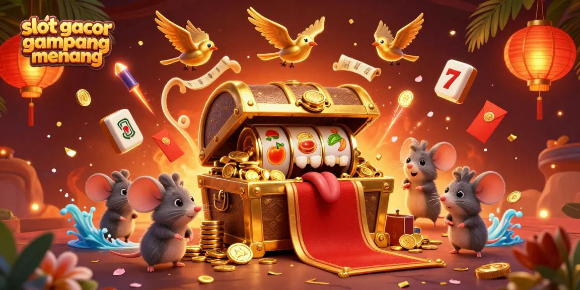 Experience the excitement of slot gacor gampang menang with lively cartoon imagery of treasure and adventure.
