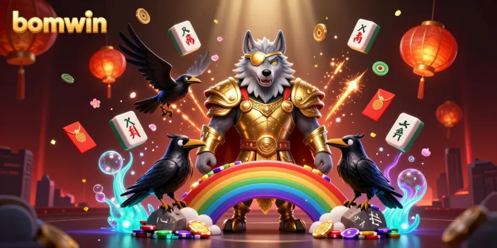 Experience exciting gameplay with bomwin as a 3D cartoon Norse-themed casino scene comes to life.