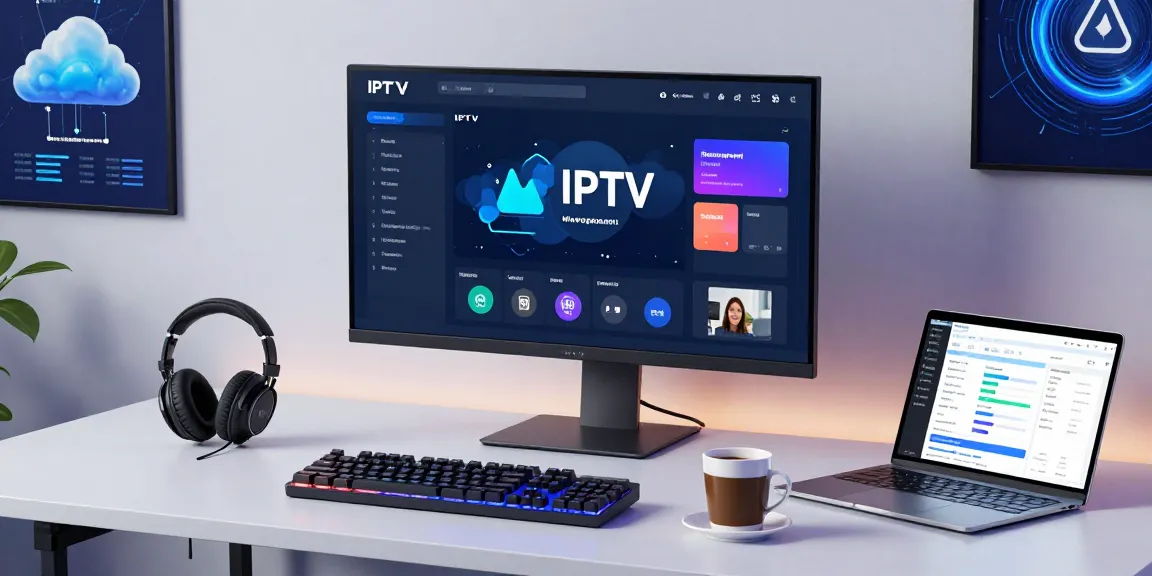 IPTV UK dashboard in a modern developer workspace for digital platforms.