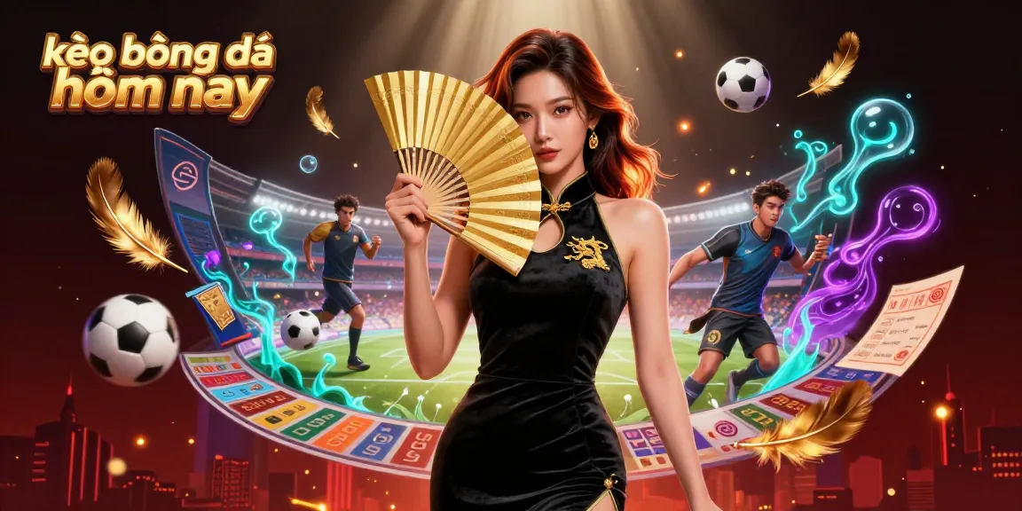 Bet on kèo bóng đá hôm nay with immersive 3D illustration featuring sports betting dynamism.