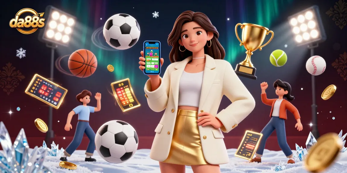 Experience thrilling sports action with da88s sports betting app, showcasing vibrant gaming elements.