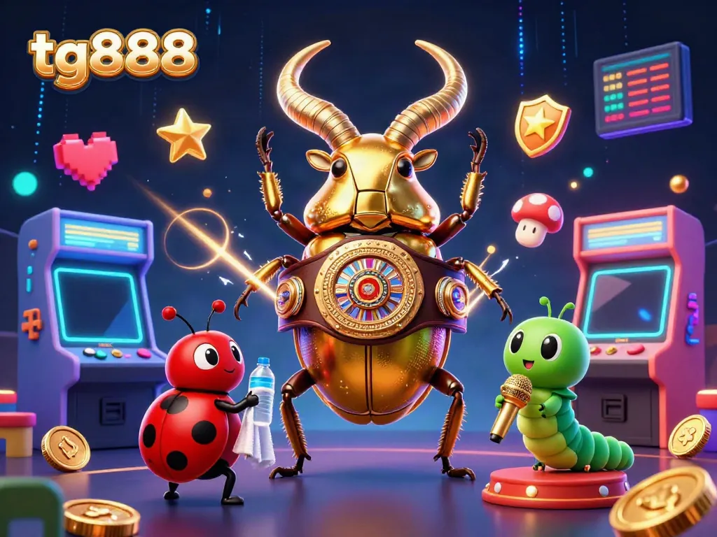 Experience the exciting world of tg888 with a dynamic casino-themed illustration featuring vibrant characters and gaming elements.