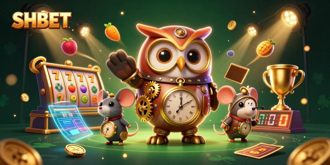 Experience thrilling gameplay at SHBET with dynamic slots and exciting characters in a vibrant casino scene.