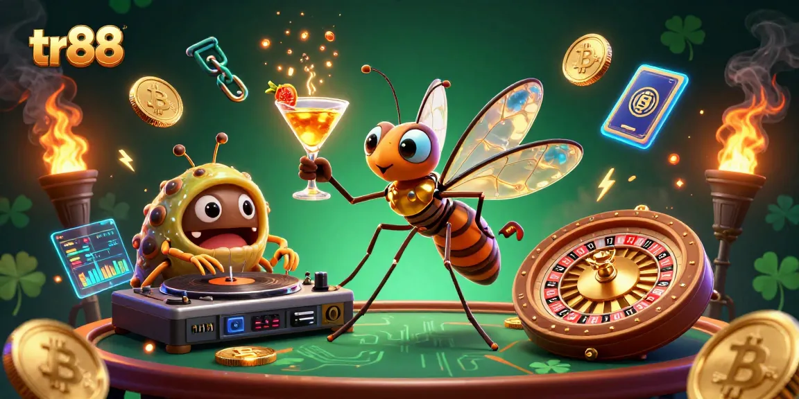 Join the action at tr88 with unique casino experiences featuring an animated mosquito mascot.