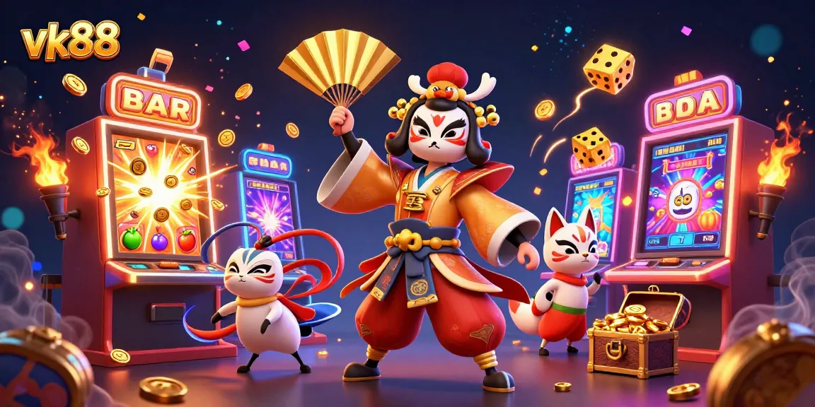 Engage in thrilling gameplay at vk88 with explosive jackpots, golden characters, and dynamic casino elements.
