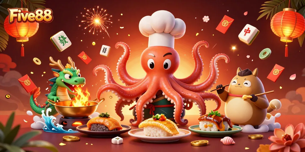 Five88 offers a dynamic casino experience with vibrant characters and lively gaming elements in action.
