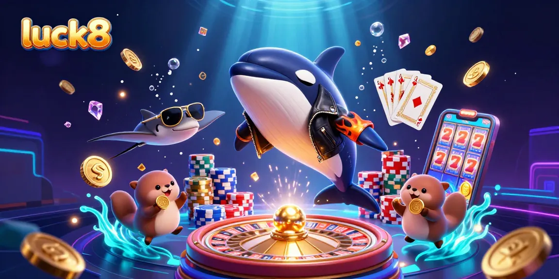 luck8 offers thrilling casino adventures with vibrant characters in a dynamic gaming scene.