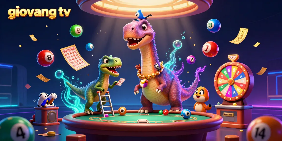 Watch thrilling moments with giovang tv as vibrant colorful characters bring the excitement of gambling alive.
