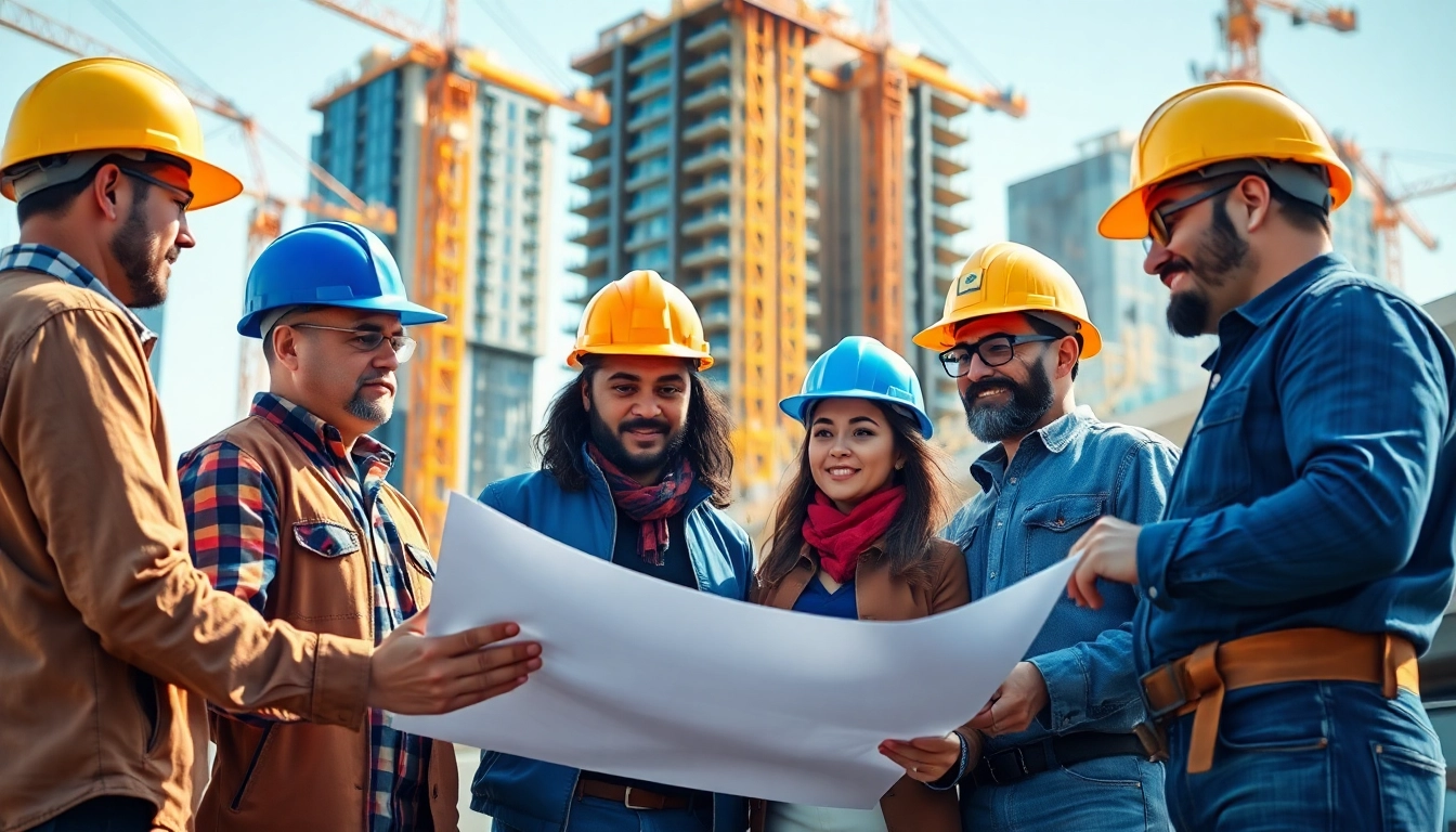 Engaging professionals in construction advocacy reviewing plans in an urban setting.