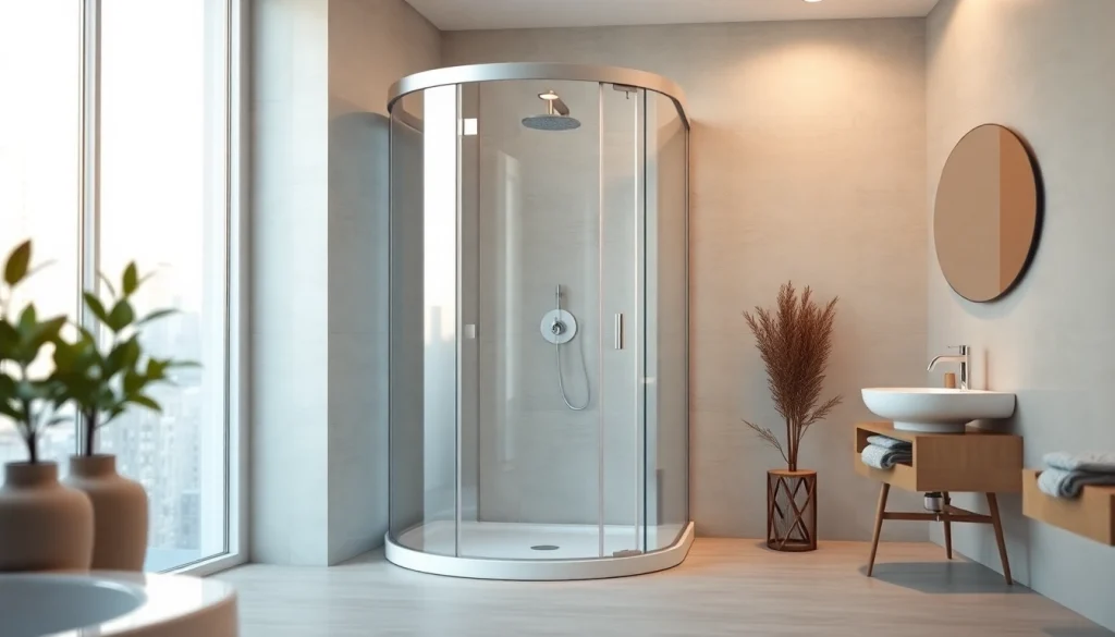 Erlebe die Duschkabine 100x100 pendeltür in einem eleganten Badezimmer mit modernem Design.