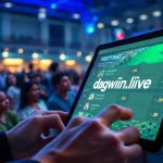 Players immersing in sports betting at dagawin.live, featuring live action and engaging digital interface.