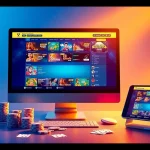 SBOBET.dance interactive casino gaming scene with poker and slot machines.