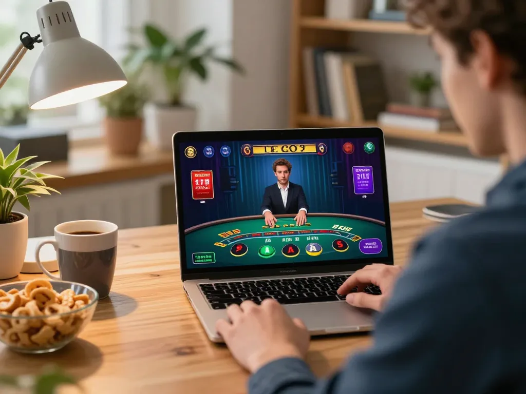 Player engaged in an online blackjack game on aa888 platform, focusing on strategy and gameplay.