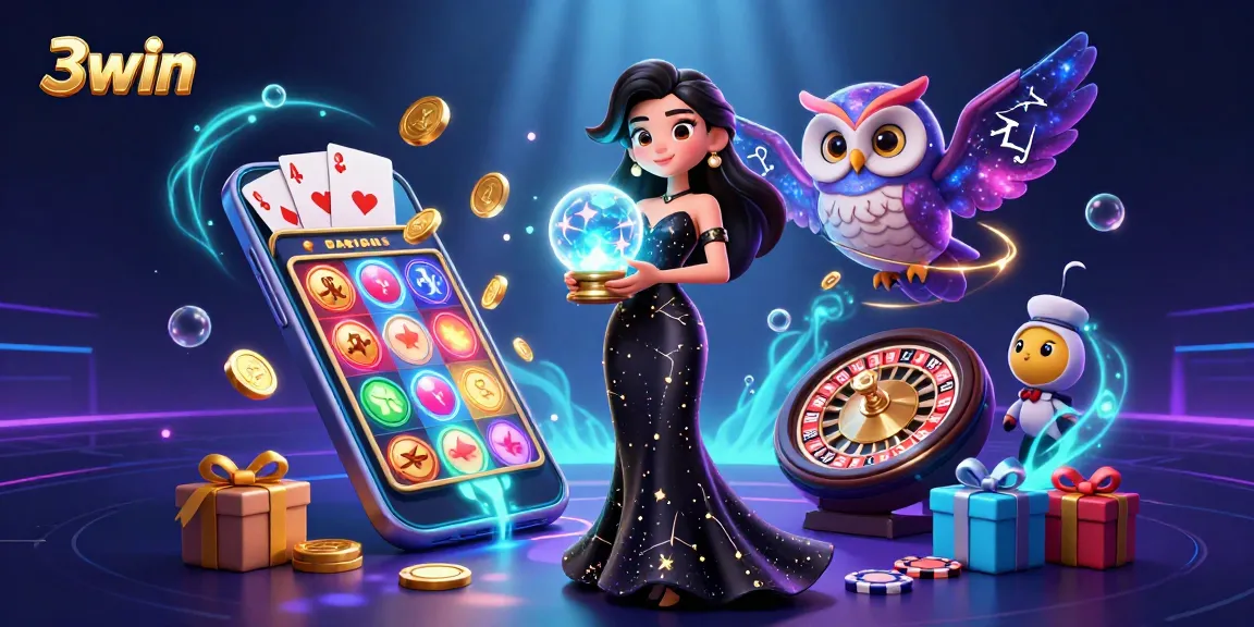 Experience the thrill of 3win gaming with vibrant slot visuals and mystical elements